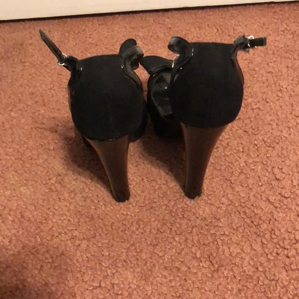 Charlotte Russe Velvet Bow Tie Heels